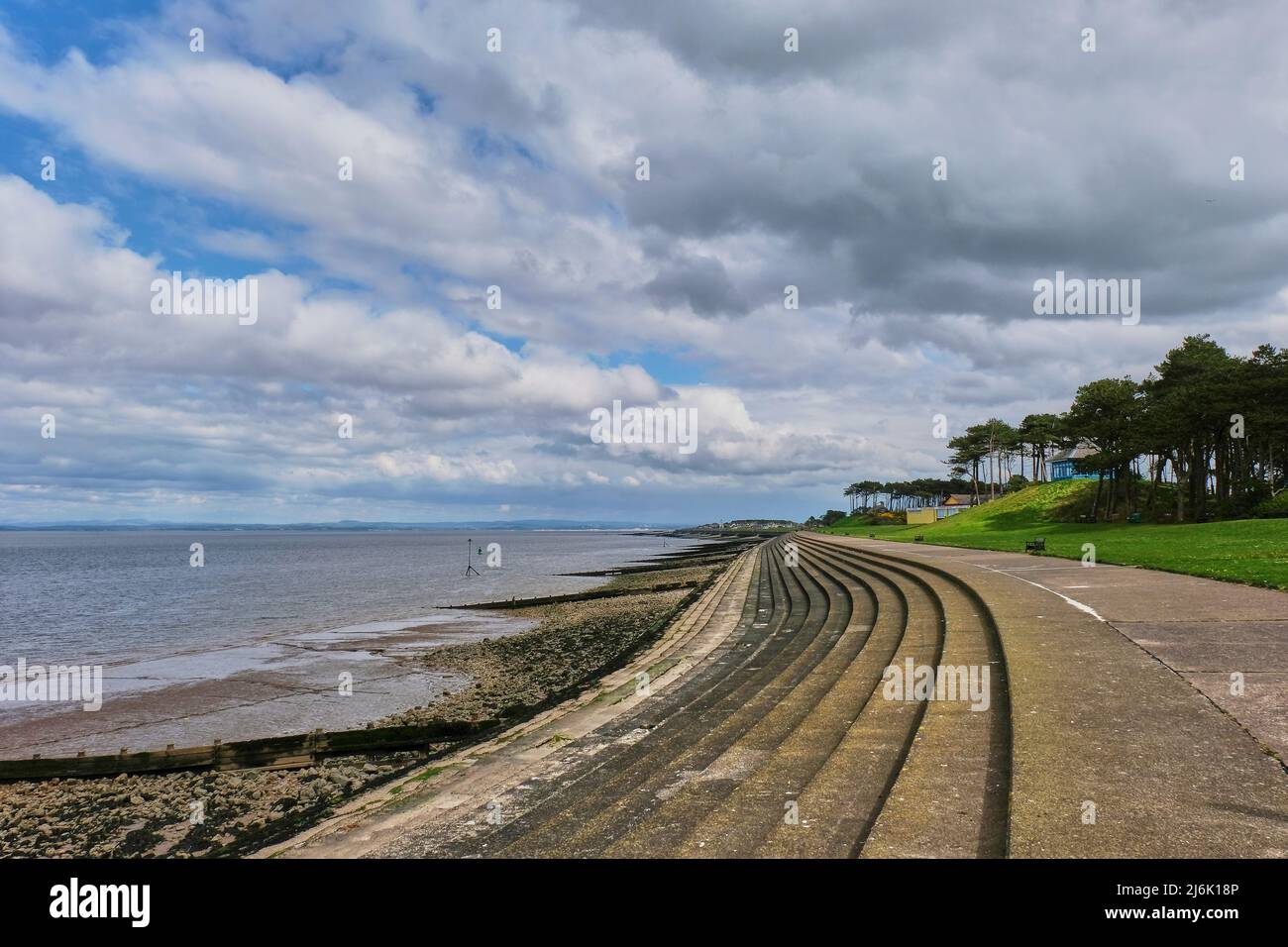 Il lungomare di Silloth, Cumbria Foto Stock
