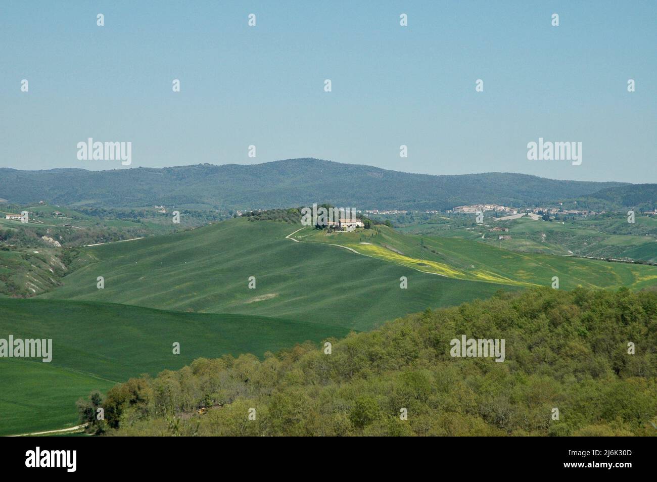 Territorio delle Crete Senesi. Asciano (Siena). Foto Stock