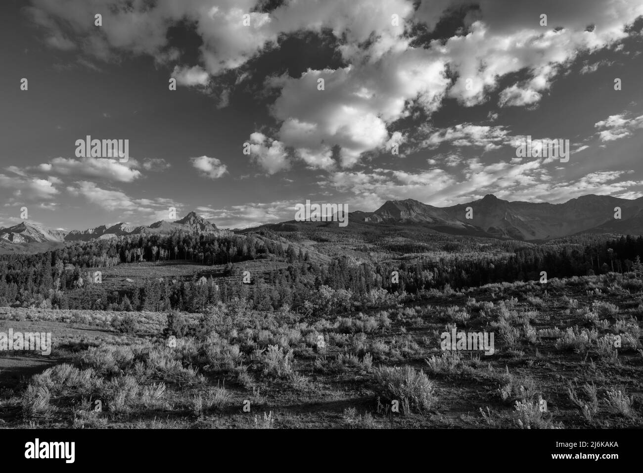 USA, Montagne Rocciose, Colorado, Contea di Ouray, Ridgway, Montagne di San Juan, Foto Stock