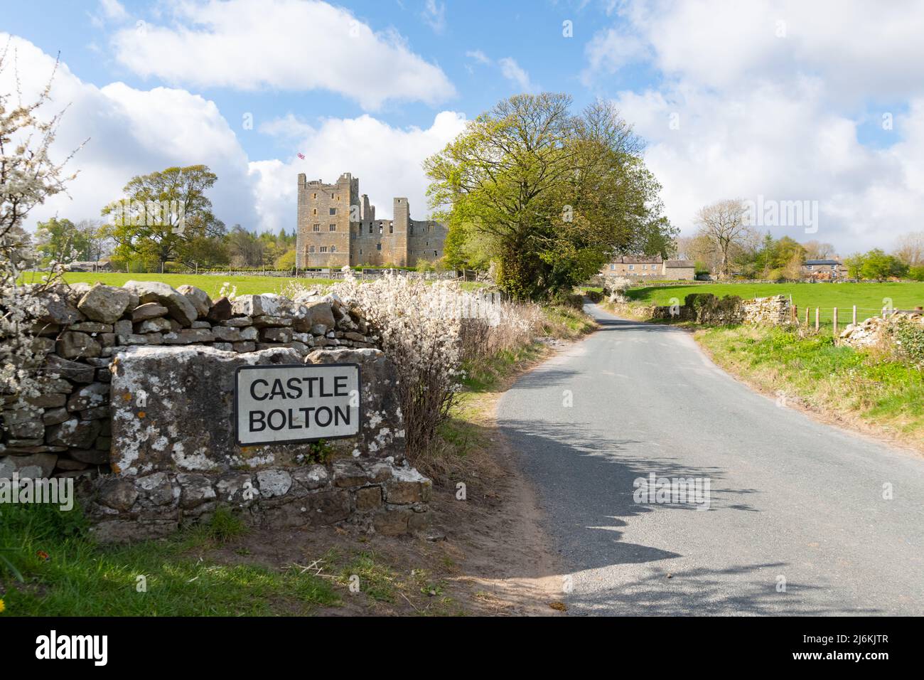 Castello di Bolton, Castello di Bolton, Nr Leyburn, North Yorkshire, Inghilterra, REGNO UNITO Foto Stock