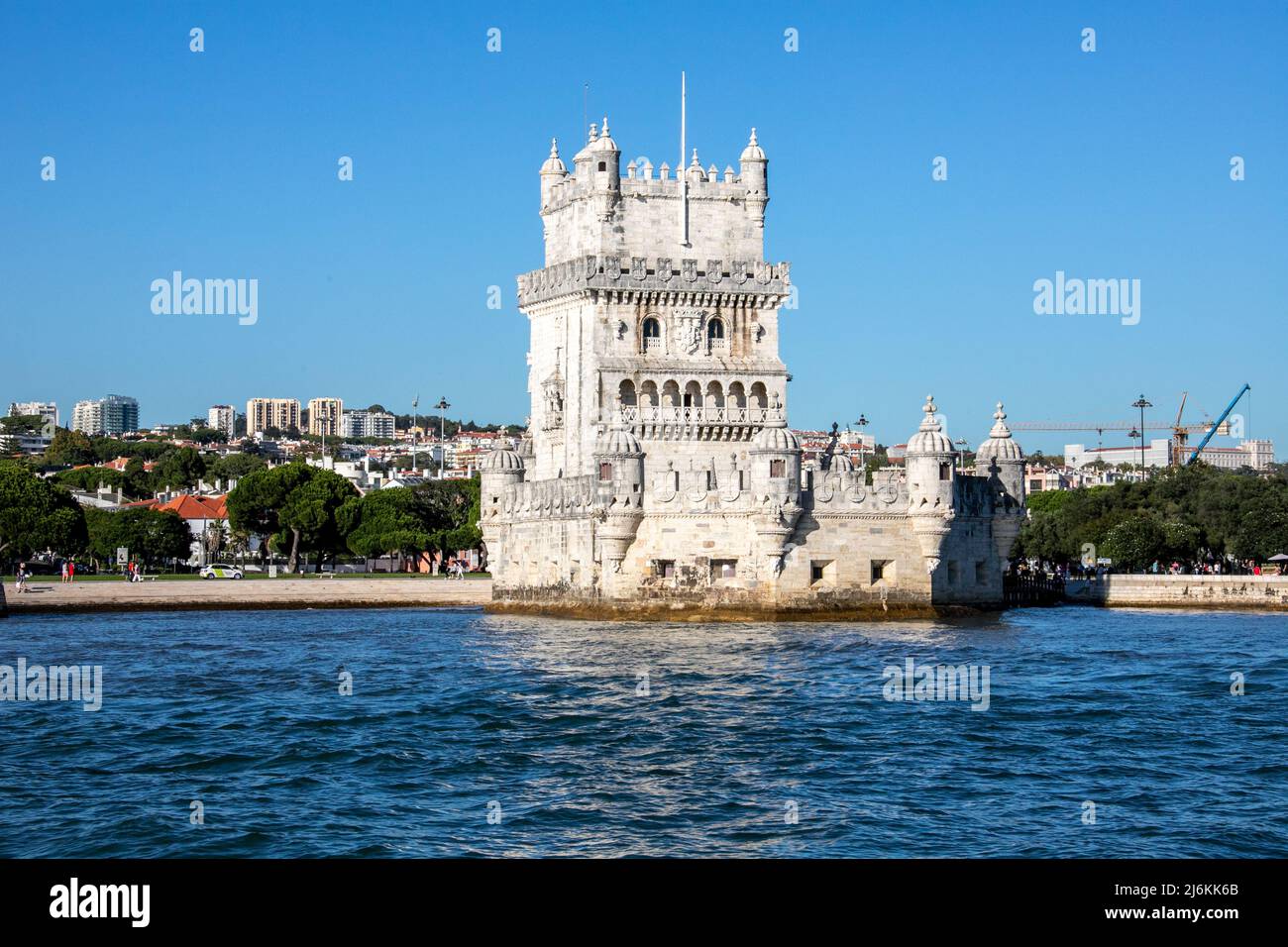 Belém Torre de Belém, Lisbona, Portogallo Foto Stock
