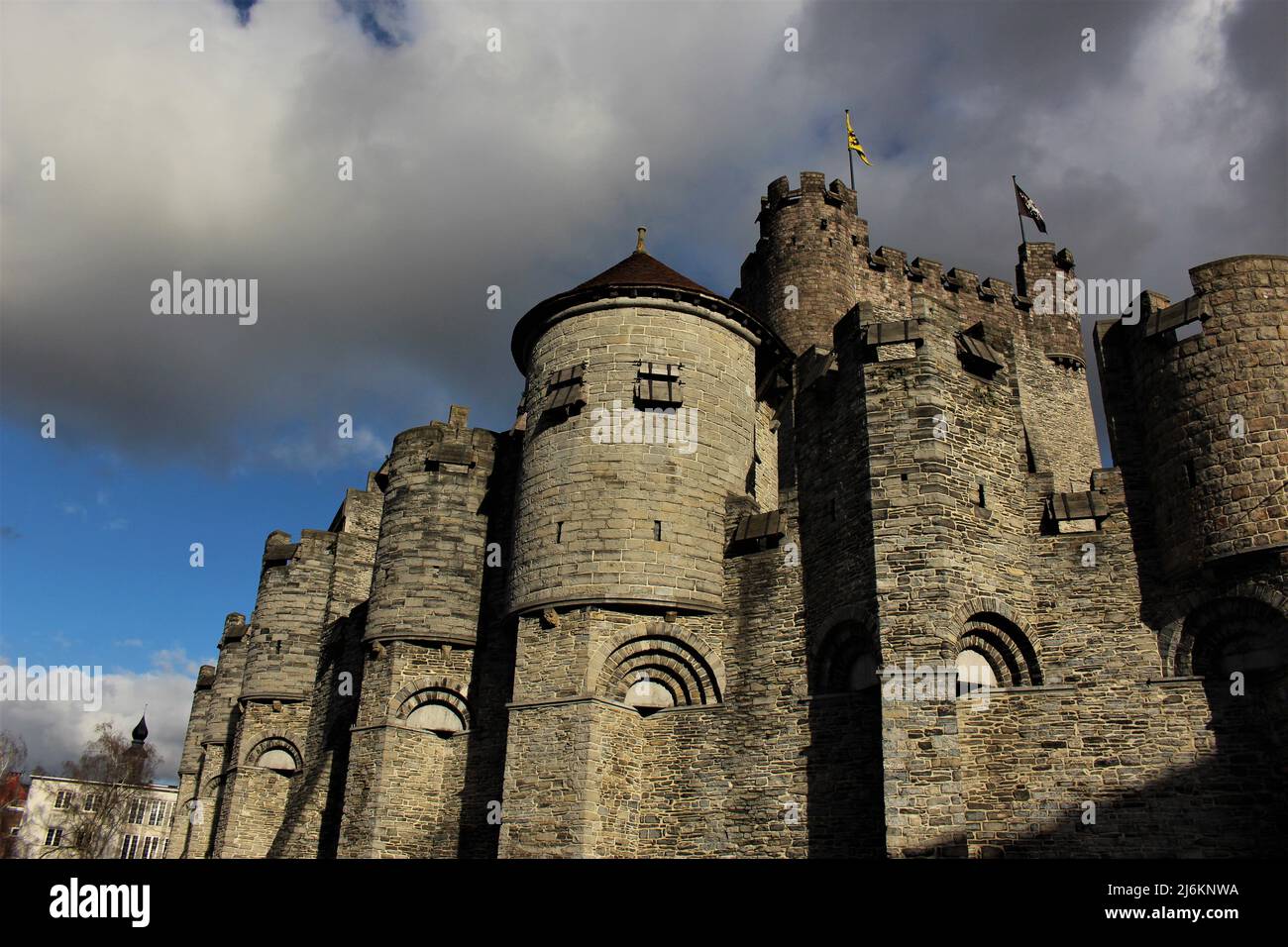 Gravensteen - il Castello dei conti (Gand, Belgio) Foto Stock