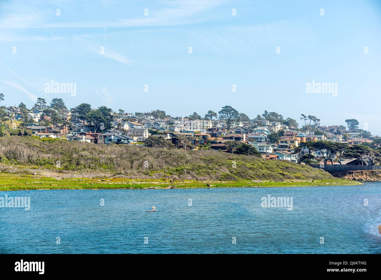 Pomeriggio di aprile a Cambria, California, USA. Foto Stock