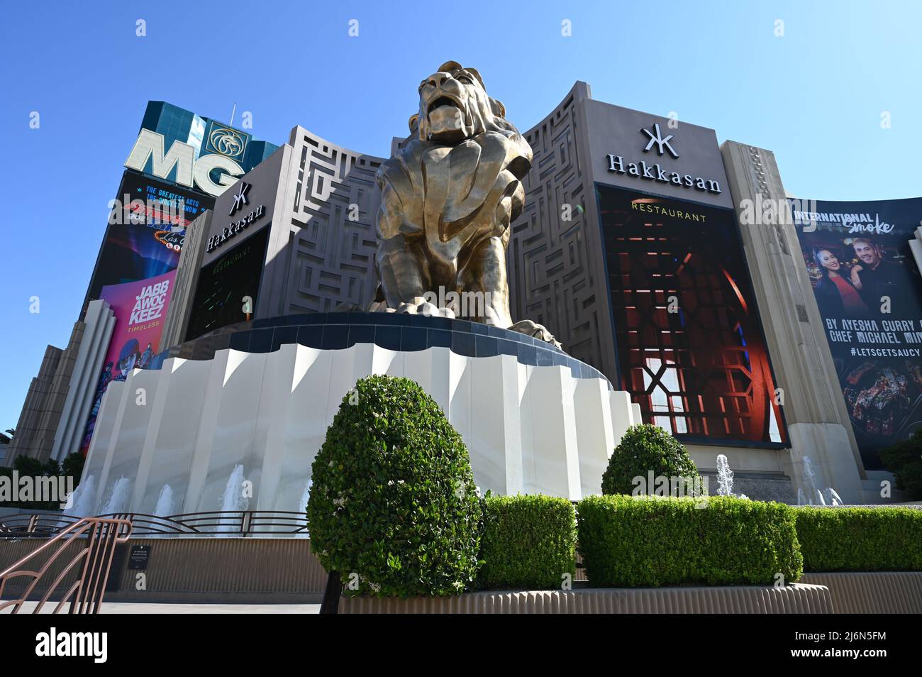 Il Lion of the MGM Grand hotel a Las Vegas. Foto Stock