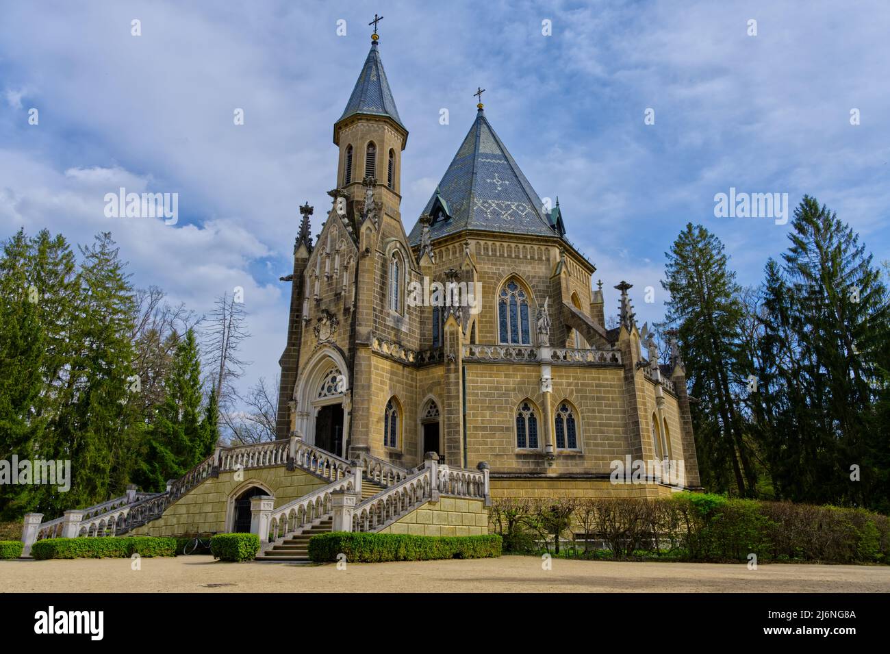 Tomba di Schwarzenberg a “Trebon” in Repubblica Ceca in Europa in HDR Foto Stock