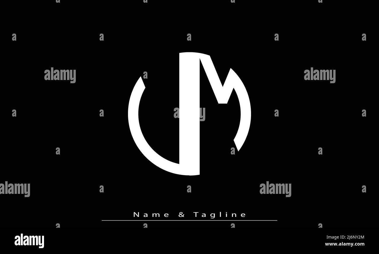Lettere alfabetiche iniziali logo monogramma UM , MU Illustrazione Vettoriale