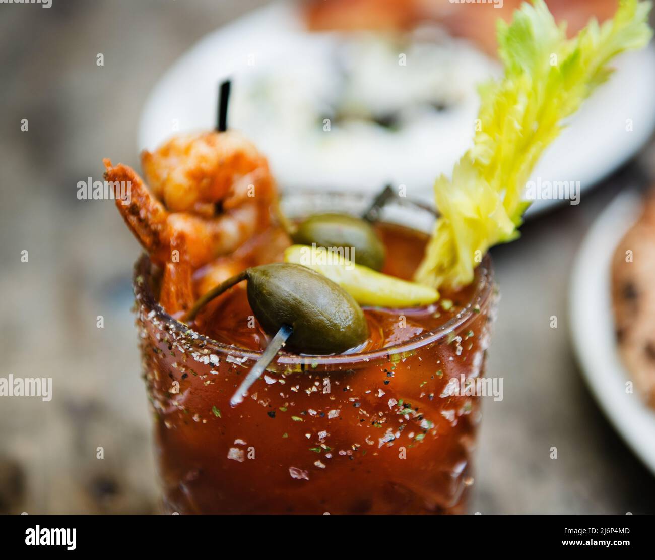 Bloody Mary in primo piano Foto Stock