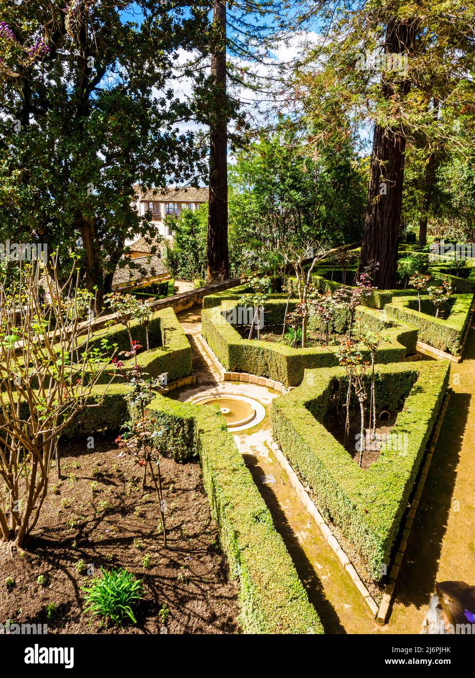 Giardini Generalife nel complesso dell'Alhambra - Granada, Spagna Foto Stock