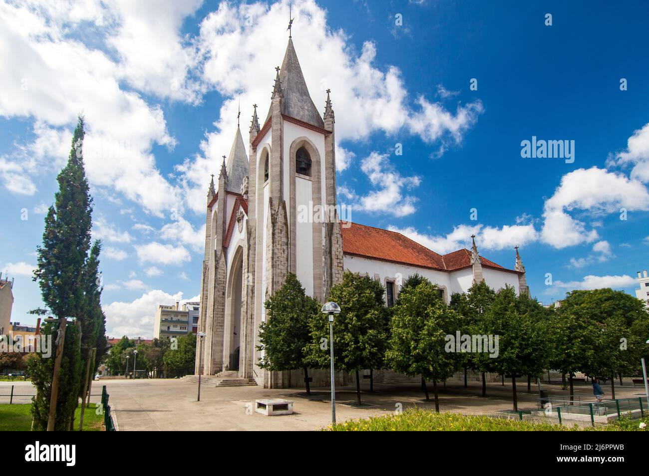 Igreja de Santo Condestável em campo de Ourique, Lisboa Santo Condestavel chiesa, campo de Ourique, Lisbona Foto Stock