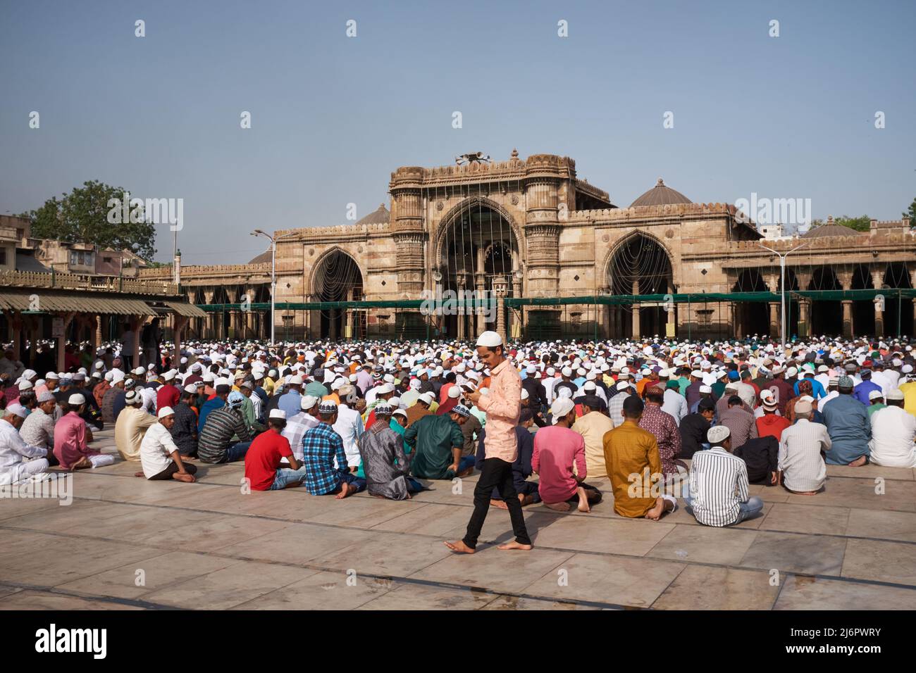 Maggio 3, 2022. Ahmedabad, India: Preghiere dell'EID alla Moschea di Jama Foto Stock