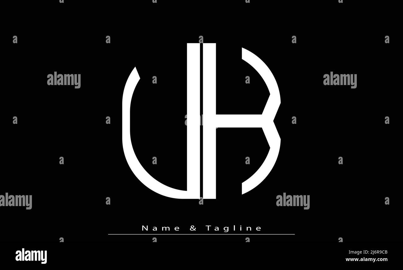 Lettere alfabetiche iniziali logo monogramma UK , KU Illustrazione Vettoriale