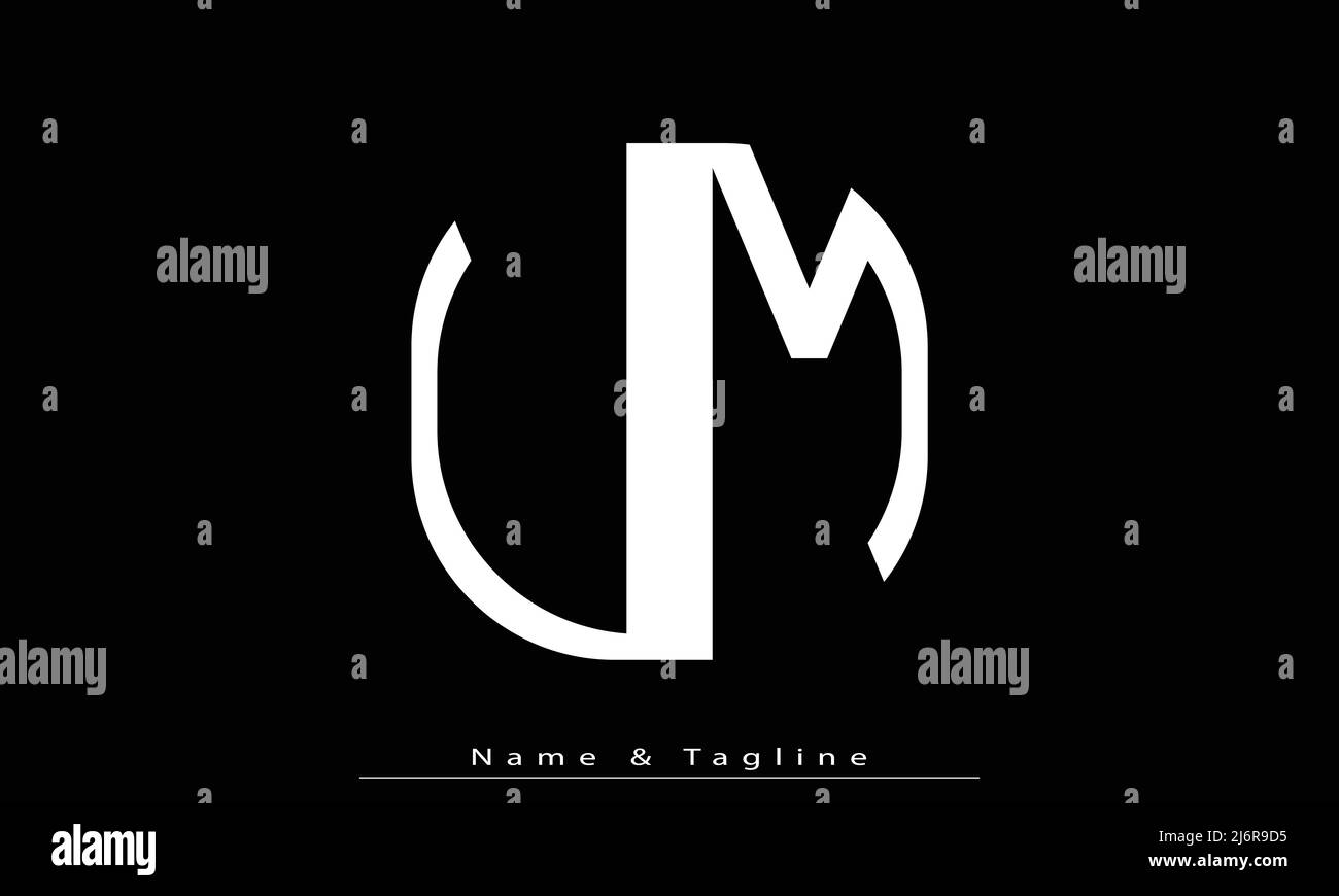 Lettere alfabetiche iniziali logo monogramma UM , MU Illustrazione Vettoriale