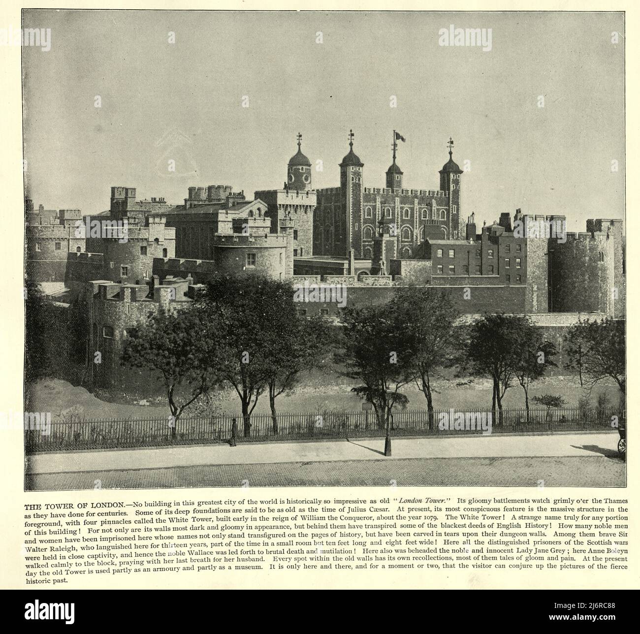 Foto d'epoca della Torre di Londra del 19th secolo Foto Stock