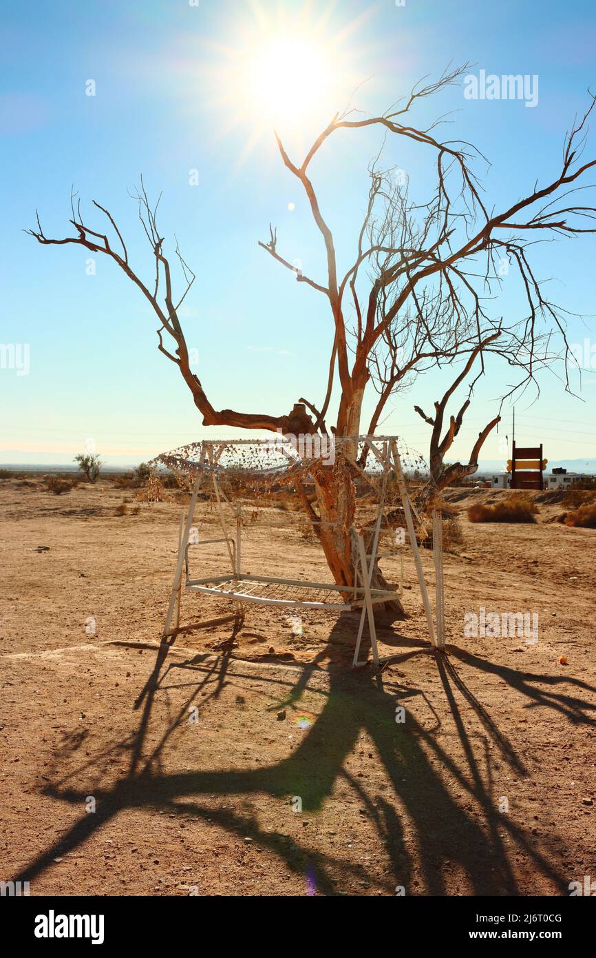 Swing a Salvation Mountain Foto Stock