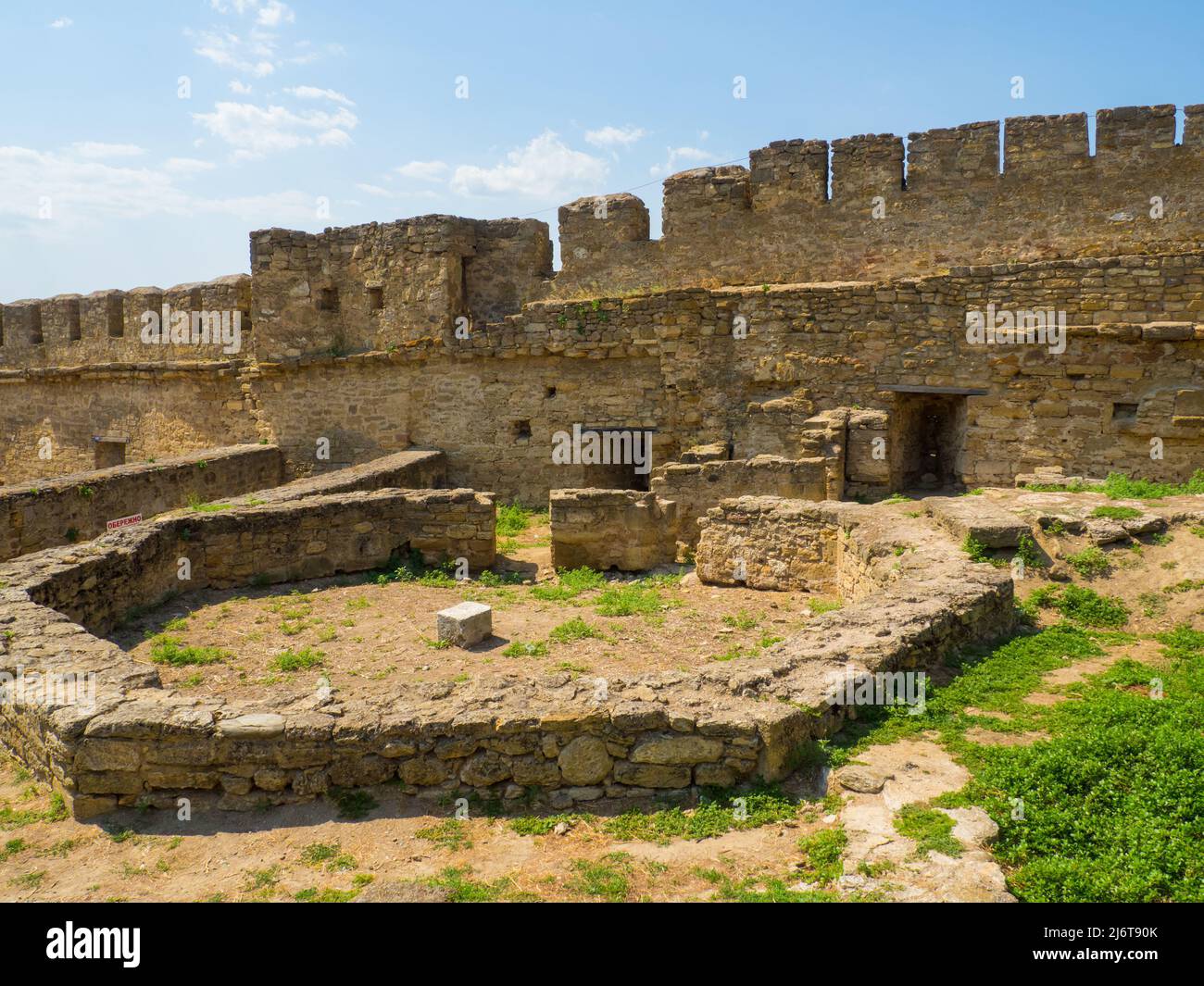 Rovine della cittadella della fortezza di Bilhorod-Dnistrovskyi Foto Stock