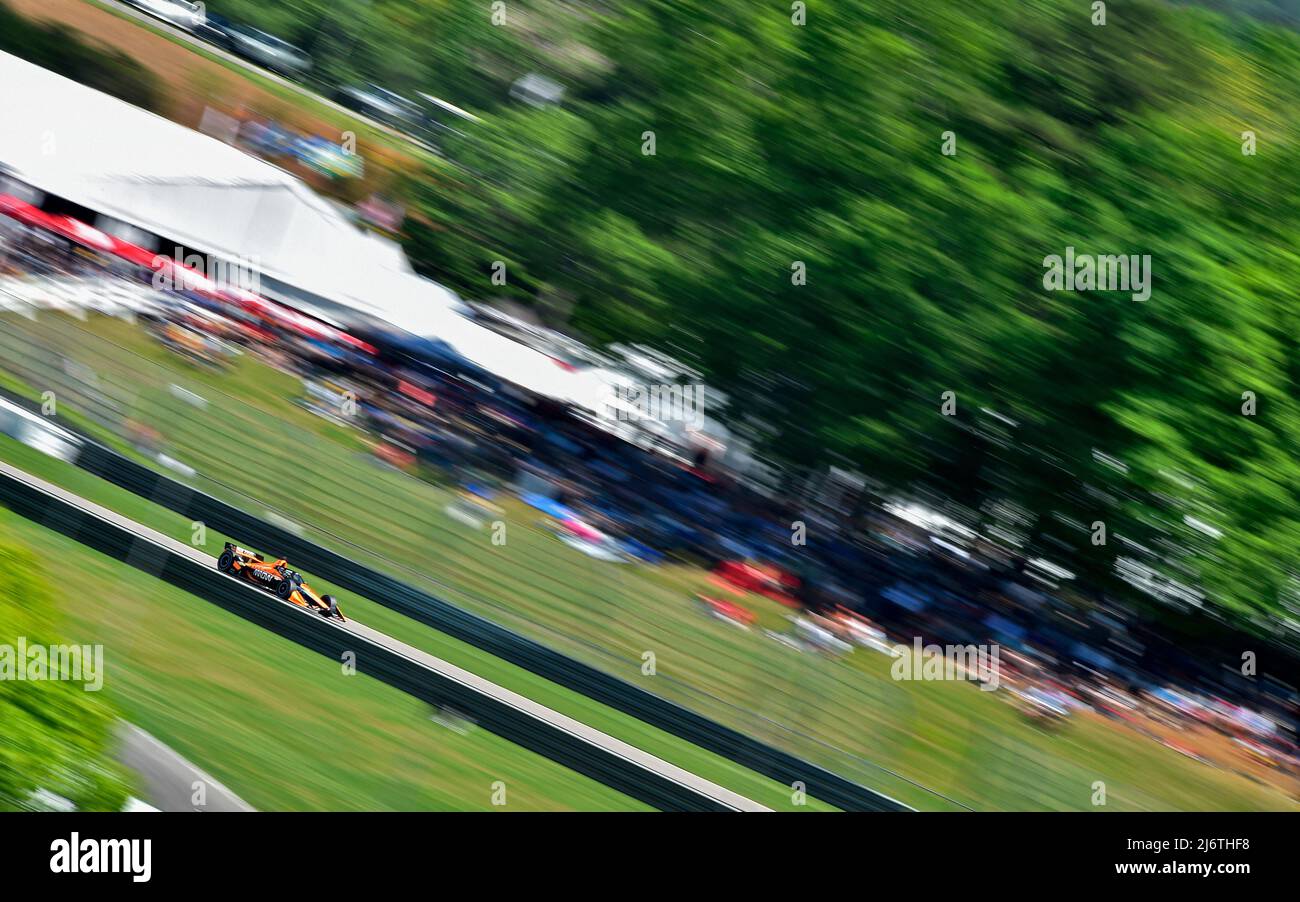 01 maggio 2022: Pato OÕWard guida la Arrow McLaren Sp-Chevrolet in avanti dodici turn durante l'Honda Indy Grand Prix dell'Alabama nella NTT IndyCar Series al Barber Motorsports Park di Leeds, al. Austin McAfee/CSM Foto Stock