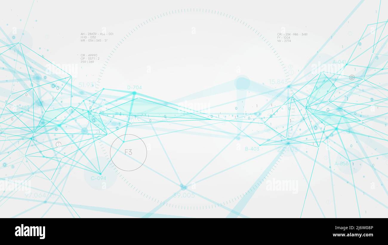 Astratto plexus struttura connessione rete, futuristico digitale tecnologico Big Data visualizzazione concetto, infografica business analytics Illustrazione Vettoriale