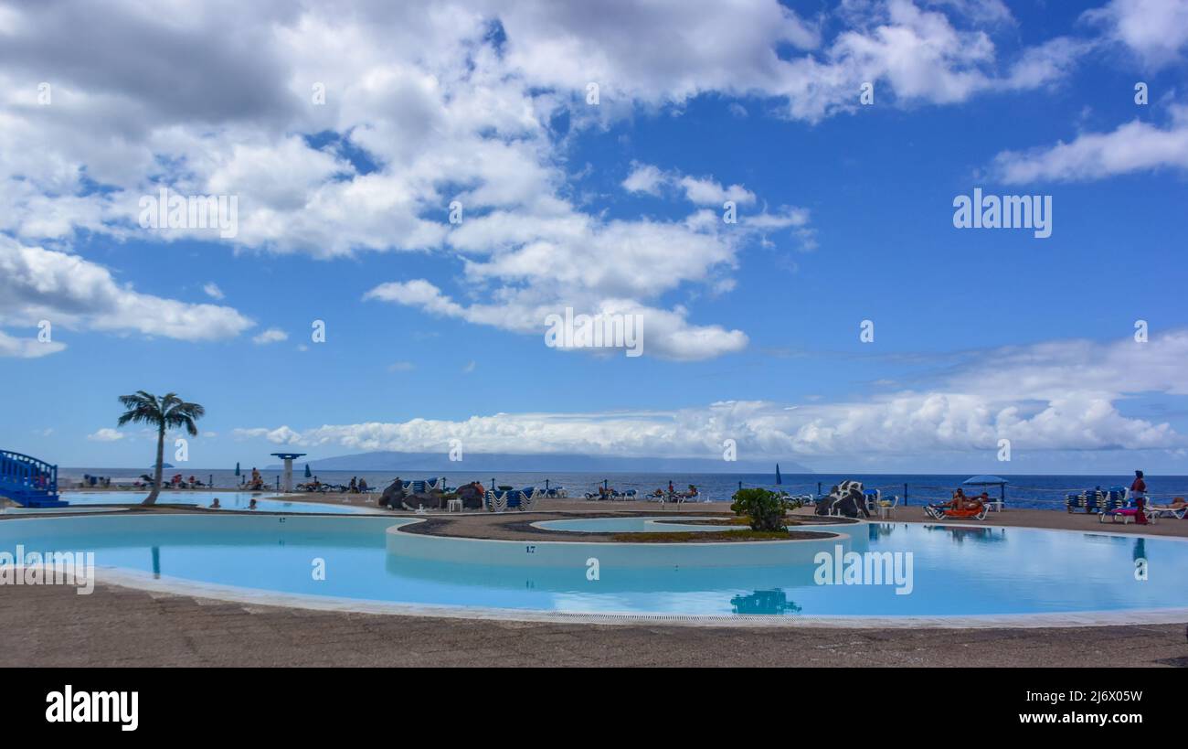 Los Gigantes a Tenerife, Isole Canarie nel mese di settembre Foto Stock