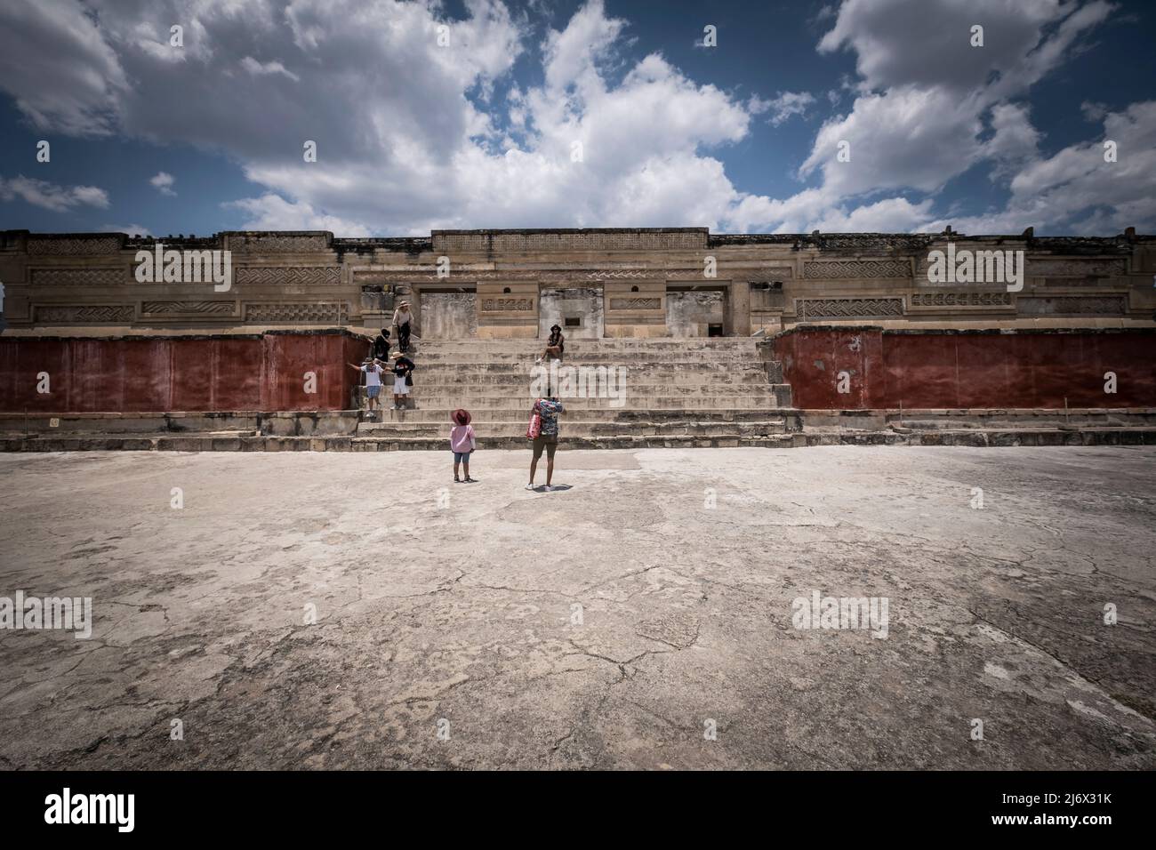 L'antico e incredibile sito archeologico di Mitla in Oaxaca Messico Foto Stock