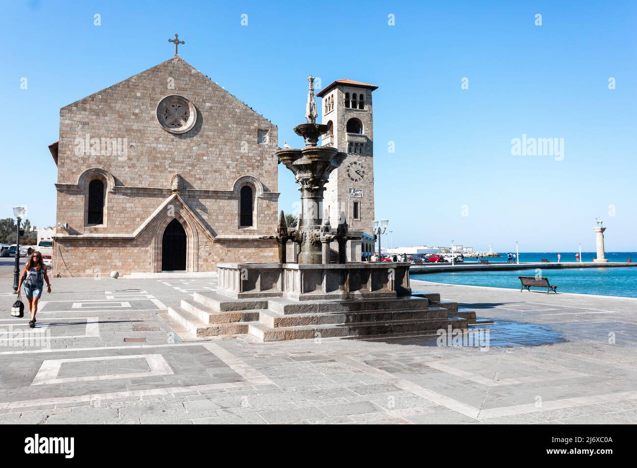 Chiesa dell'Annunciazione della Vergine Maria sull'isola di Rodi, Grecia Foto Stock