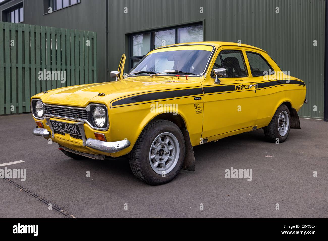 1971 Ford Escort Mexico ‘SCE 413K’ in mostra allo Scramble di aprile tenuto al Bicester Heritage Centre il 23rd aprile 2022 Foto Stock