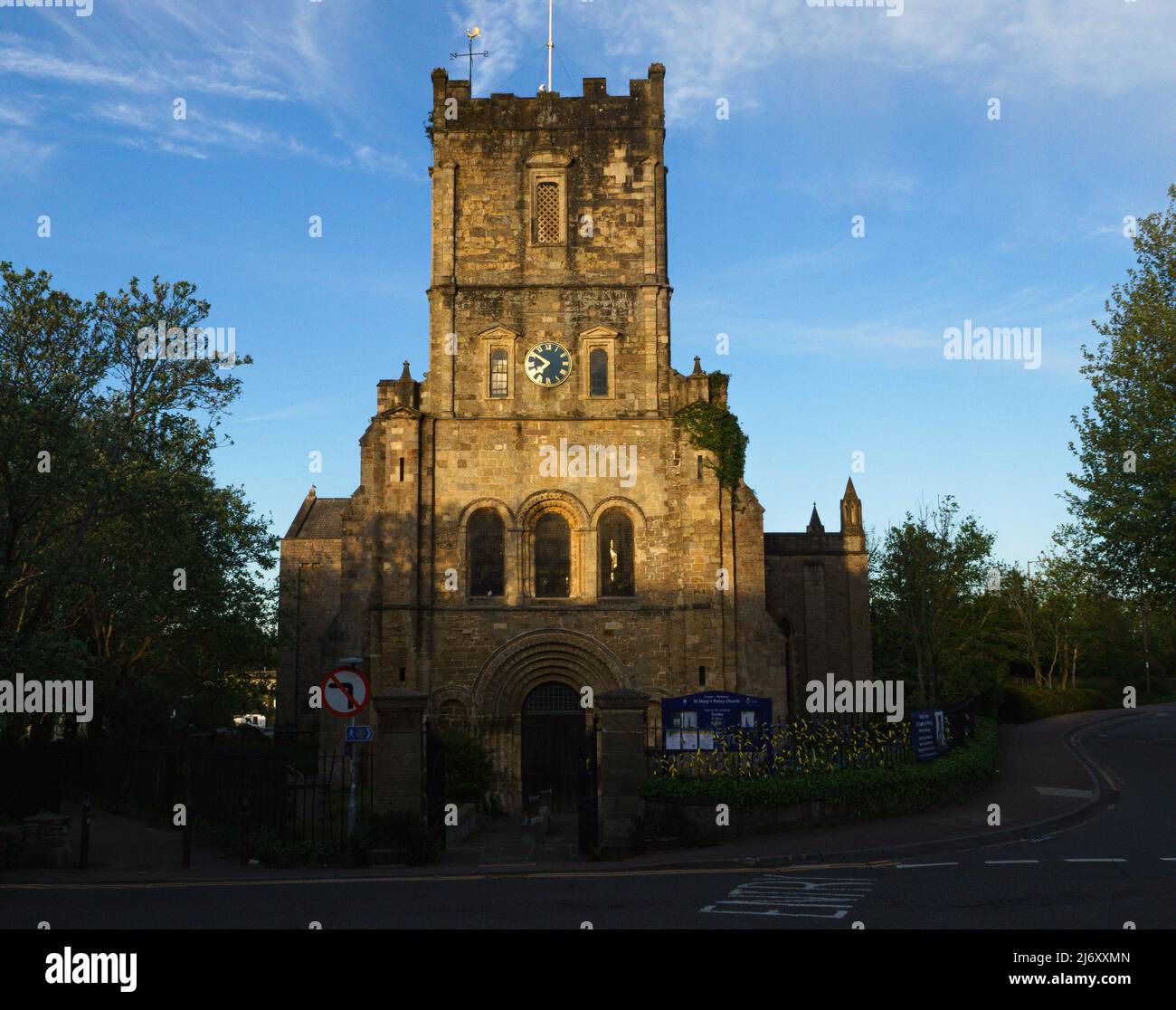 Chiesa Prioria di St Mary the Virgin, Chepstow, Monmouthshire, Galles del Sud Foto Stock