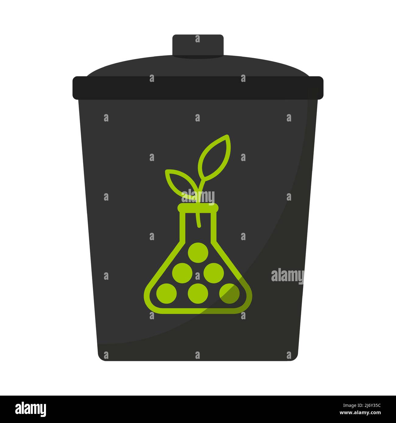 Serbatoio, contenitore con fertilizzanti. Giardinaggio. Cartoon Flat style.Isolated su sfondo bianco Illustrazione Vettoriale