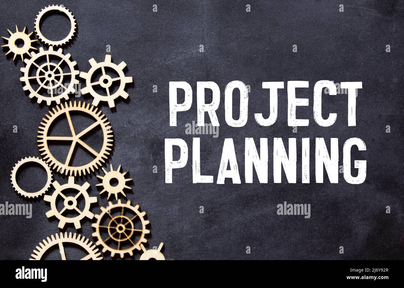 Gantt grafico pianificazione della gestione dei progetti Foto Stock