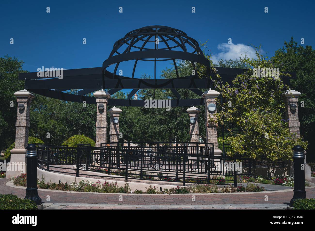 Percorso a piedi nel centro di Winter Springs, Florida Foto Stock