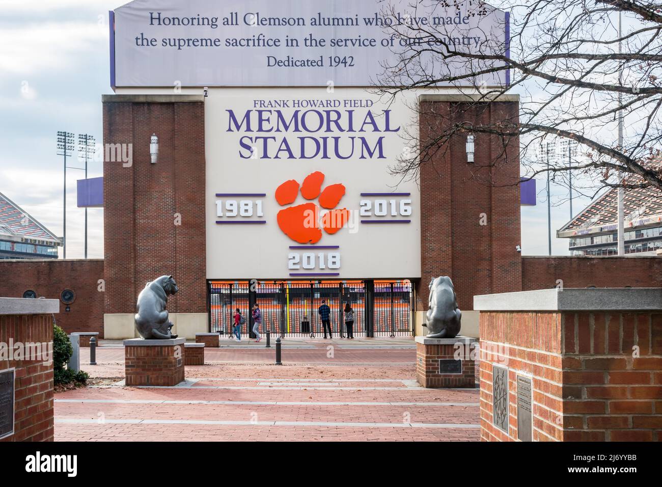 Clemson, SC, USA - 2 gennaio 2021: Frank Howard Filed Memorial Stadium Foto Stock