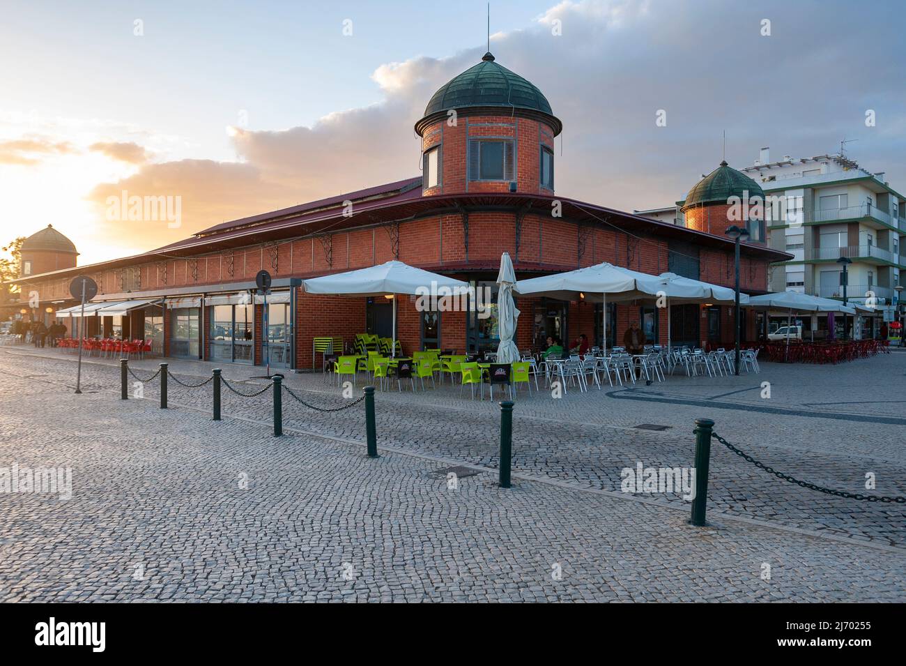 Mercato storico hall, Olhao, Algarve, Portogallo, Europa Foto Stock