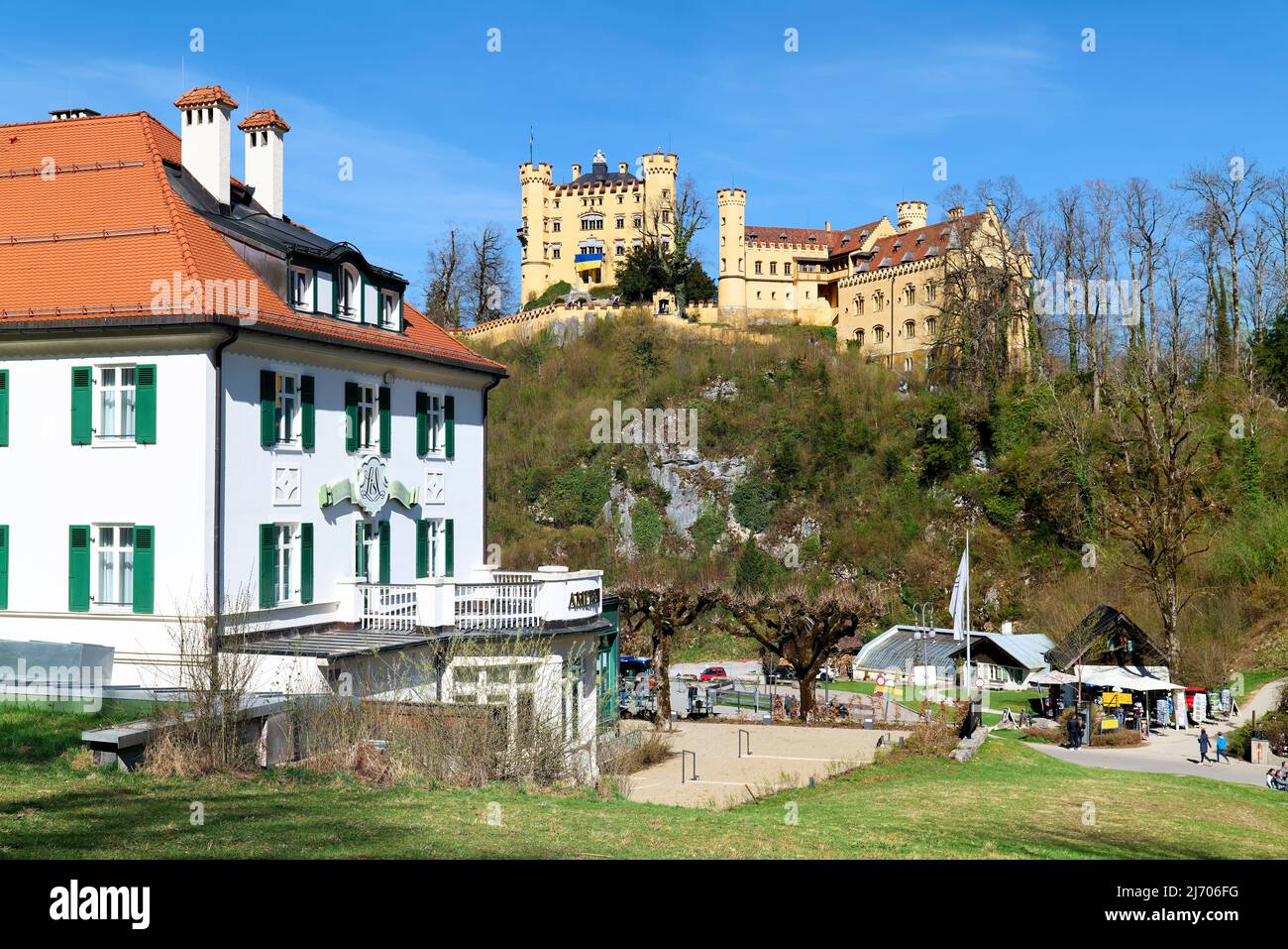 Germania Baviera strada Romantica. Fussen. Hohenschwangau castello Foto Stock