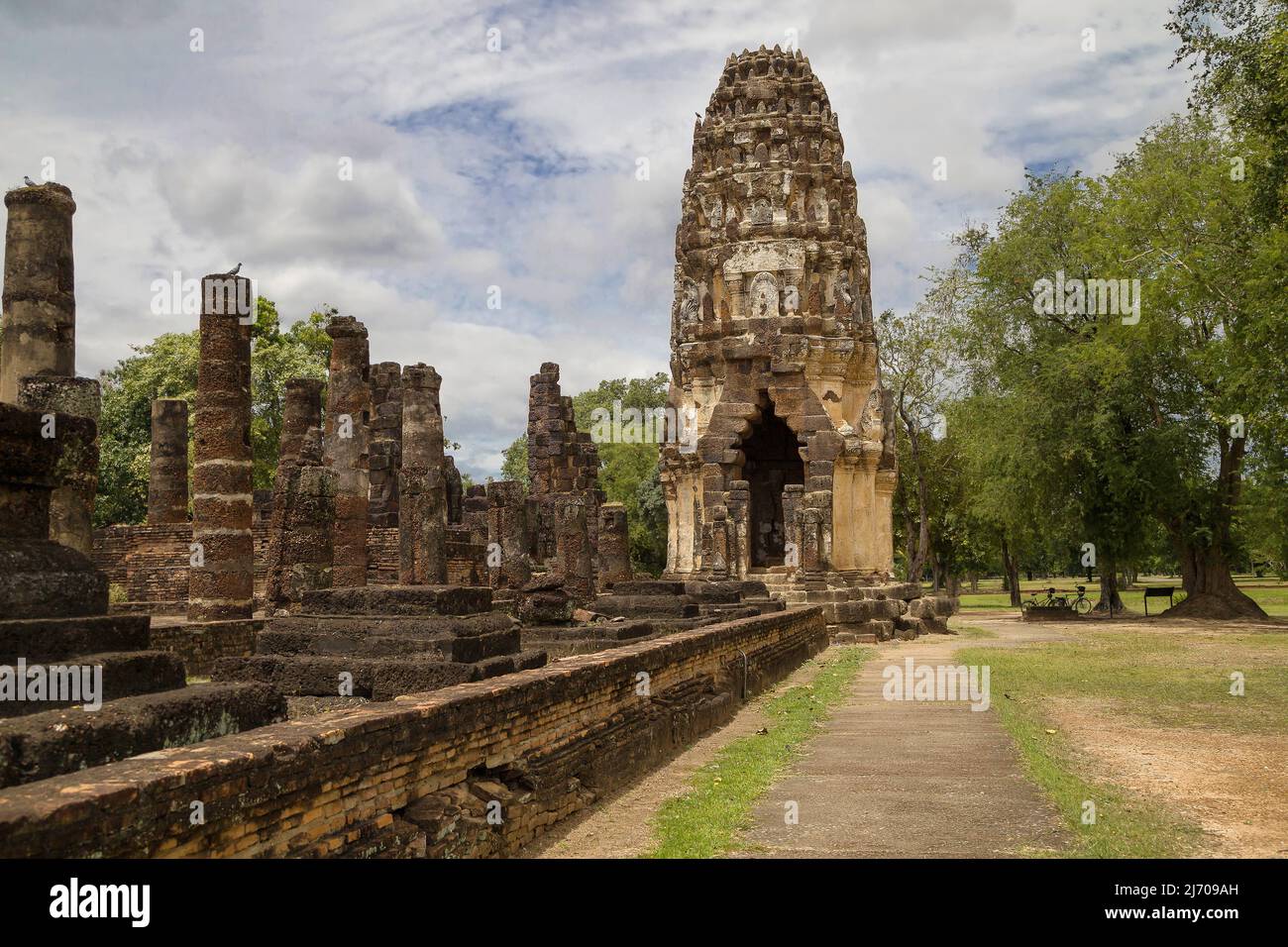 Wat Phra Phai Luang a Sukhothai, Tailandia. Foto Stock
