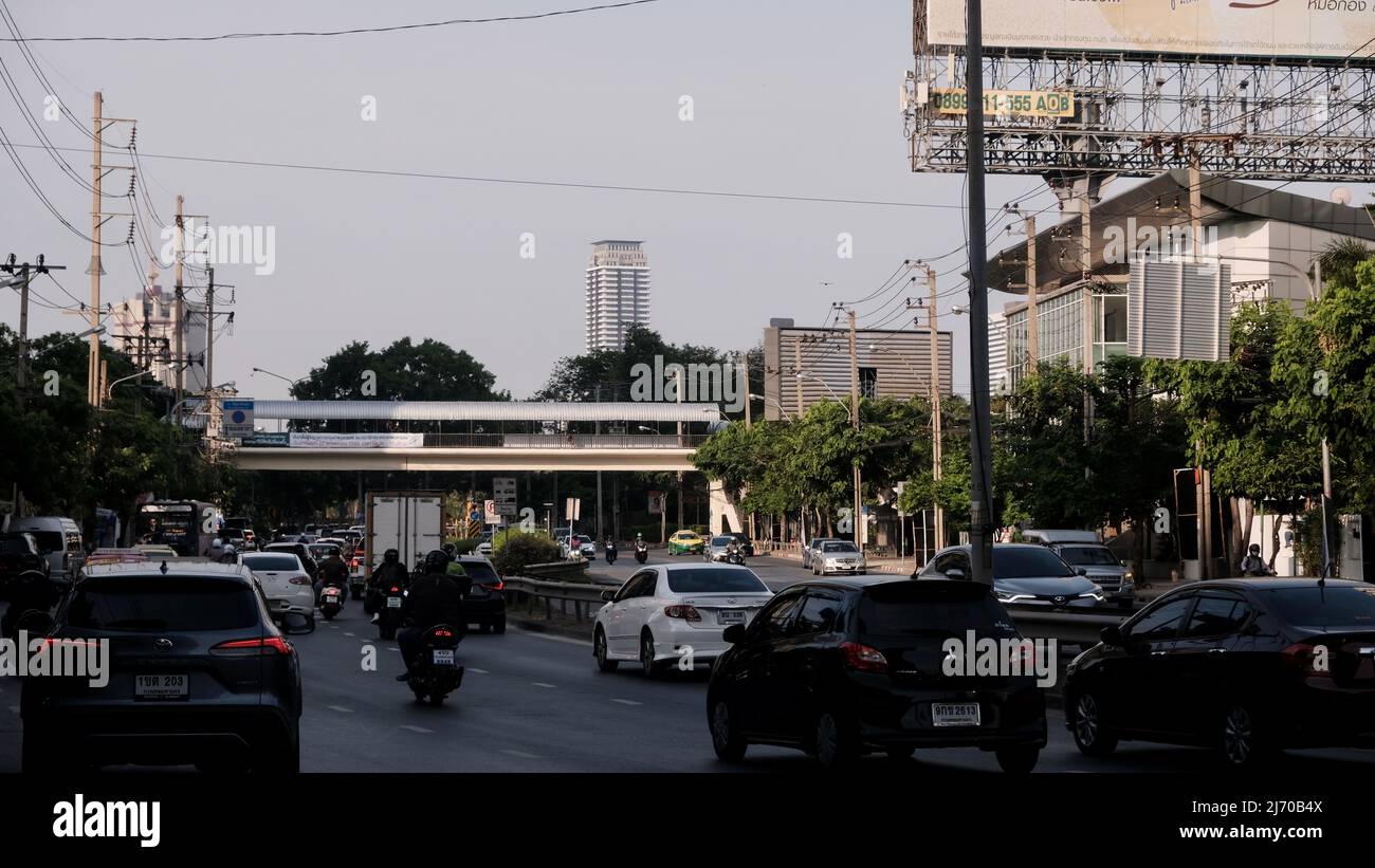 Klong Toey, il più grande slum di Bangkok. Povertà basso reddito Foto Stock