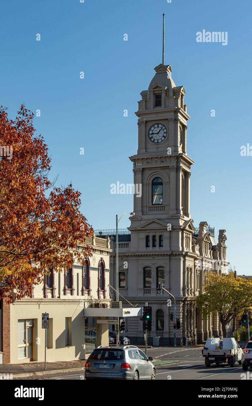Old Geelong Post Office Clock Tower, Geelong, Victoria, Australia Foto Stock
