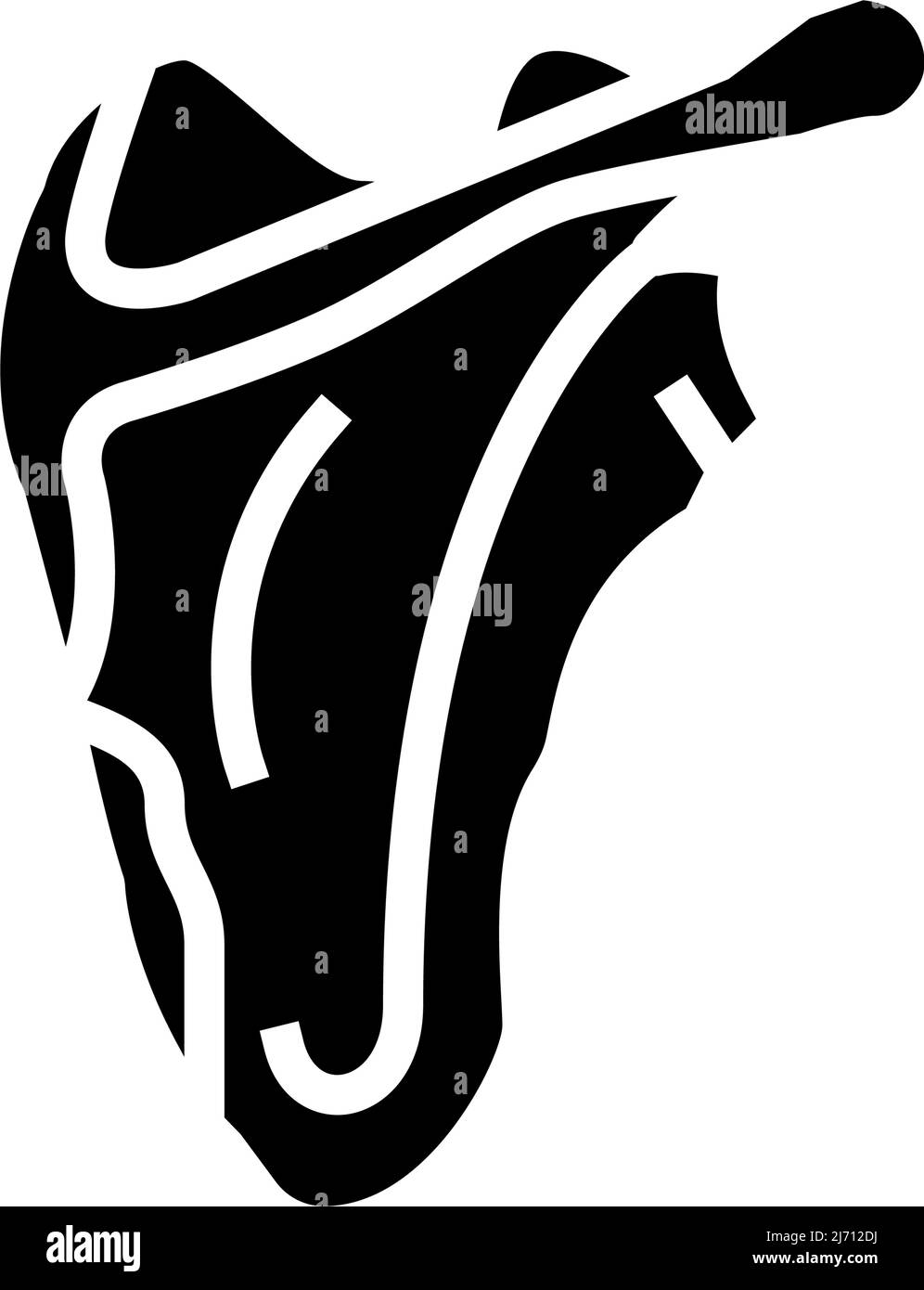 immagine vettoriale dell'icona del glifo osseo della scapola Illustrazione Vettoriale