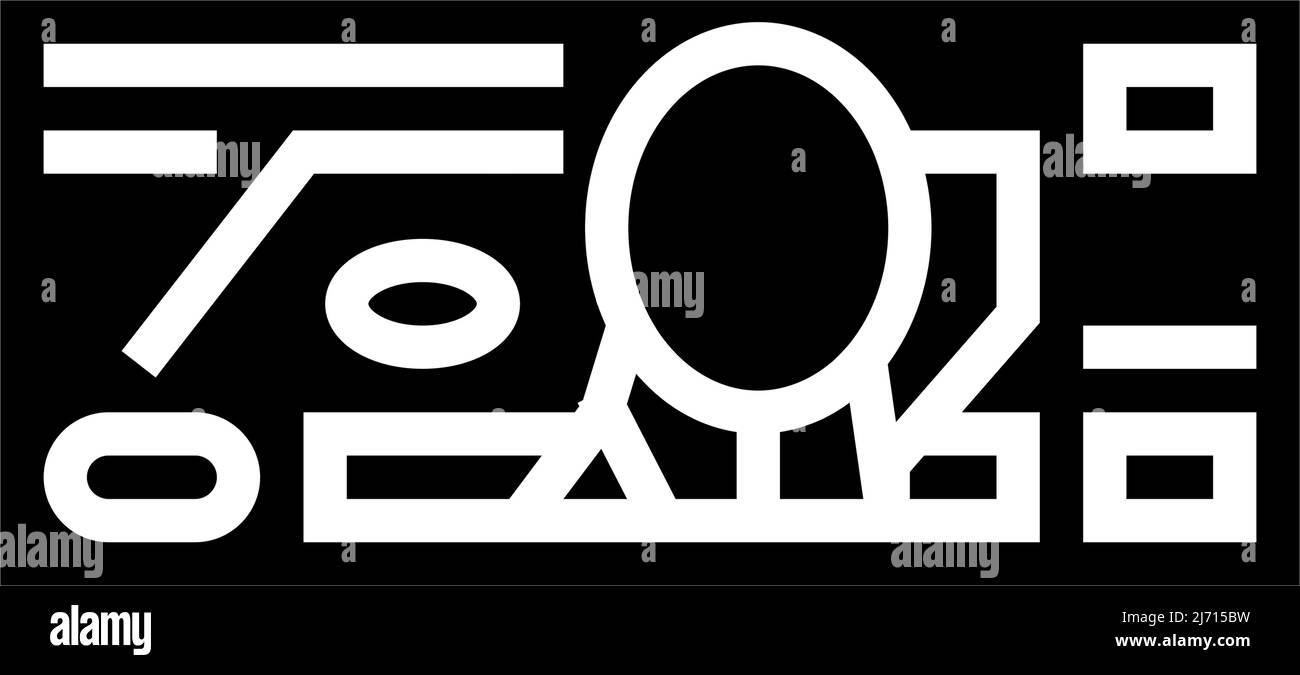 immagine vettoriale icona glifo peso mxn Illustrazione Vettoriale