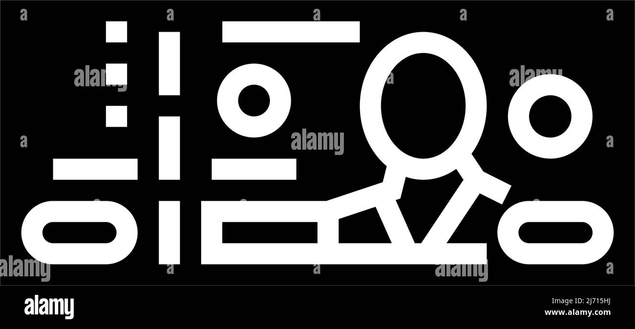 illustrazione del vettore con icona glifo baht thb Illustrazione Vettoriale