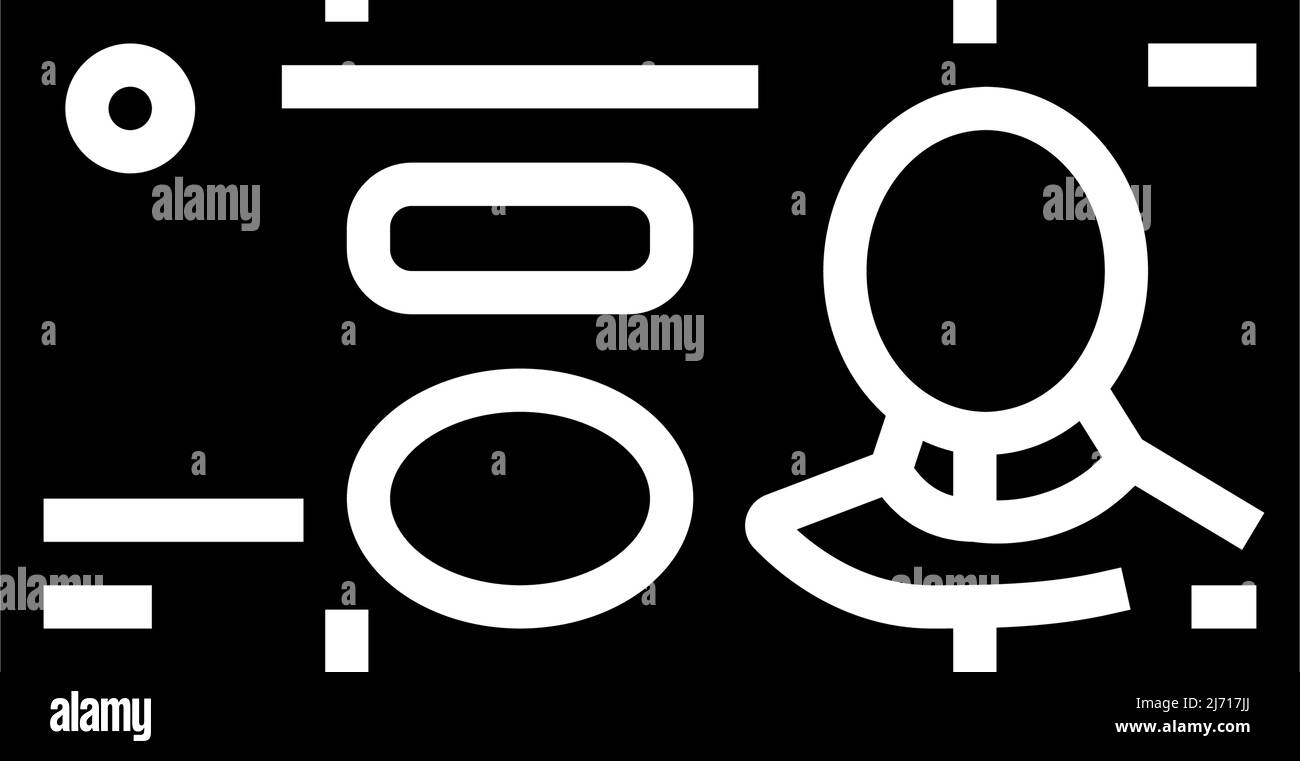 yuan cny glifo icona illustrazione vettore Illustrazione Vettoriale