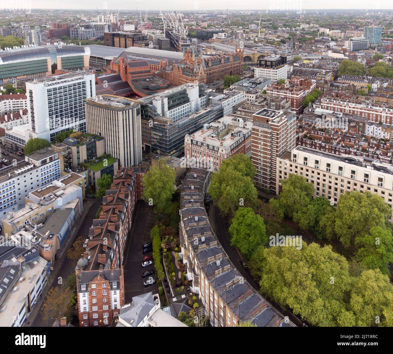 Cartwright Gardens, Euston e St Pancras, Camden, Londra, Inghilterra Foto Stock