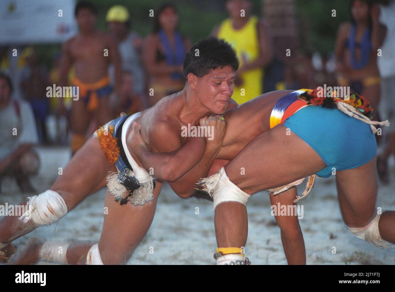 Giochi indigeni. Jogos Indígenas, Amazzonia, Brasile, 2005. Foto Stock