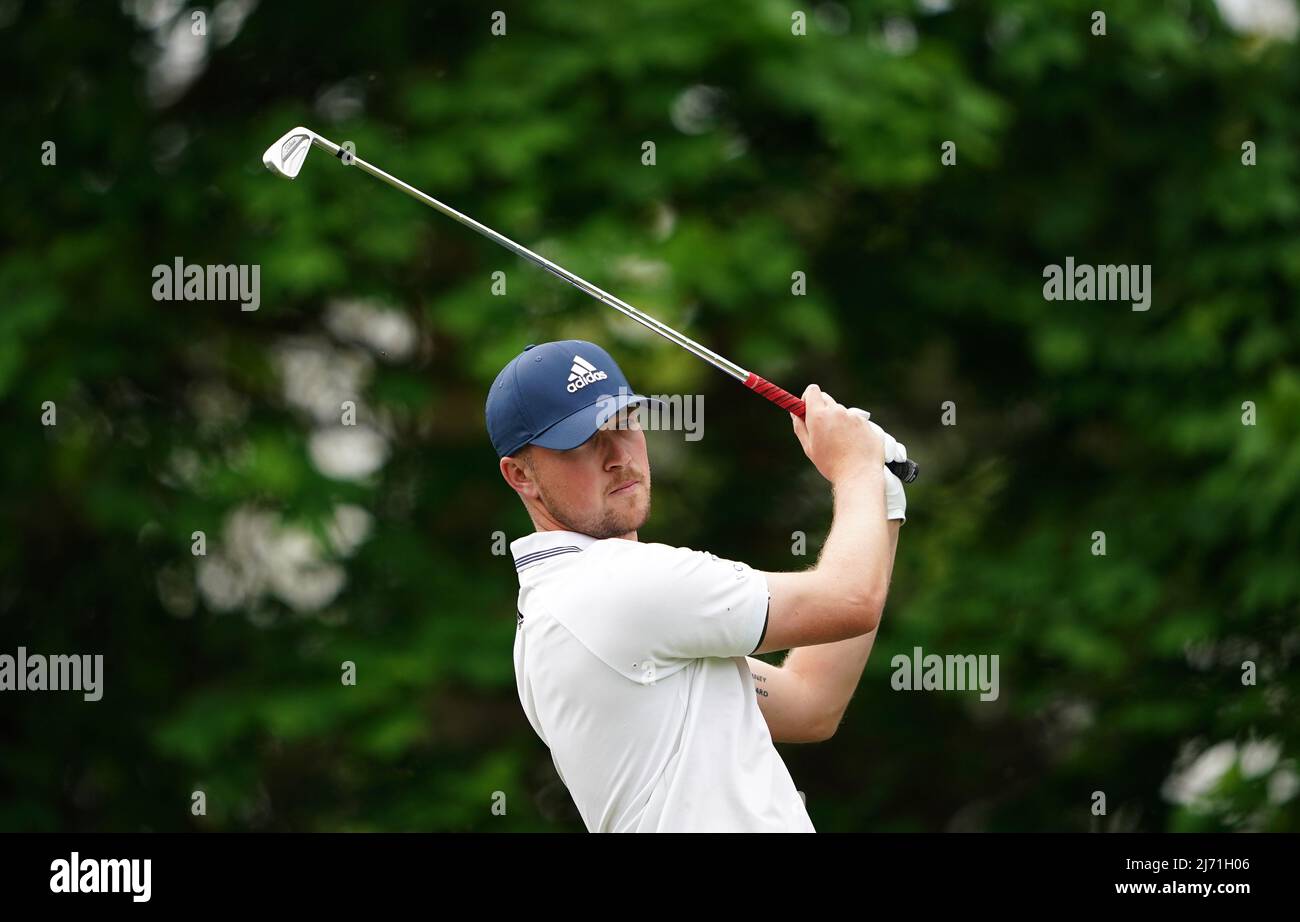 Richard Mansell in Inghilterra il 12th durante il primo giorno di Betfred British Masters al Belfry, Sutton Coldfield. Data immagine: Giovedì 5 maggio 2022. Foto Stock