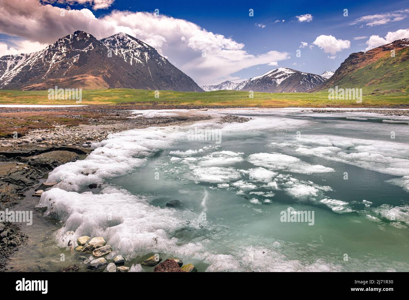 Bellissimo paesaggio e natura della Mongolia occidentale Foto Stock