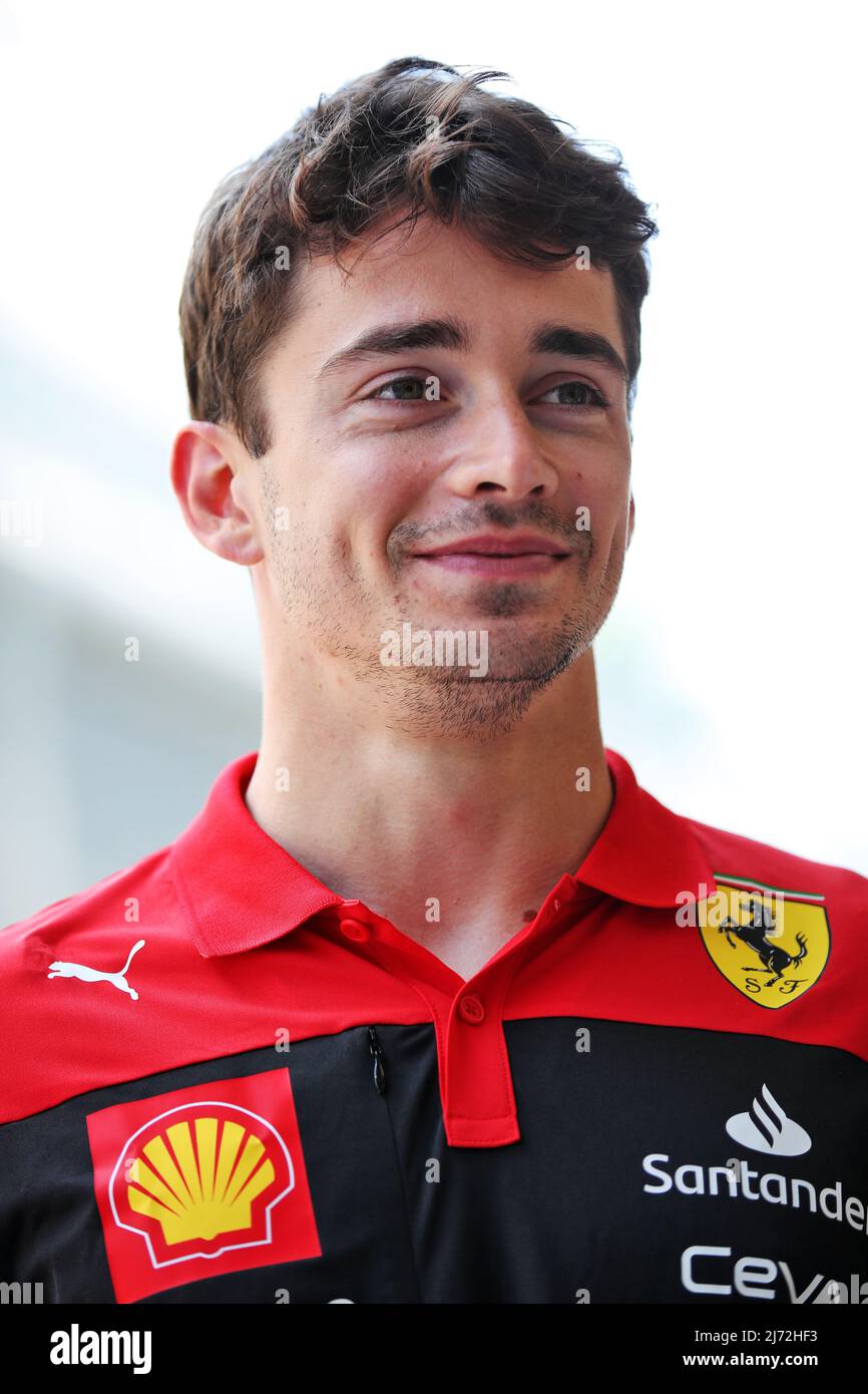 Miami, Florida, Stati Uniti. 05/05/2022, Charles Leclerc (MON) Ferrari. Gran Premio di Miami, giovedì 5th maggio 2022. Autodromo Internazionale di Miami, Florida, Stati Uniti. Foto Stock