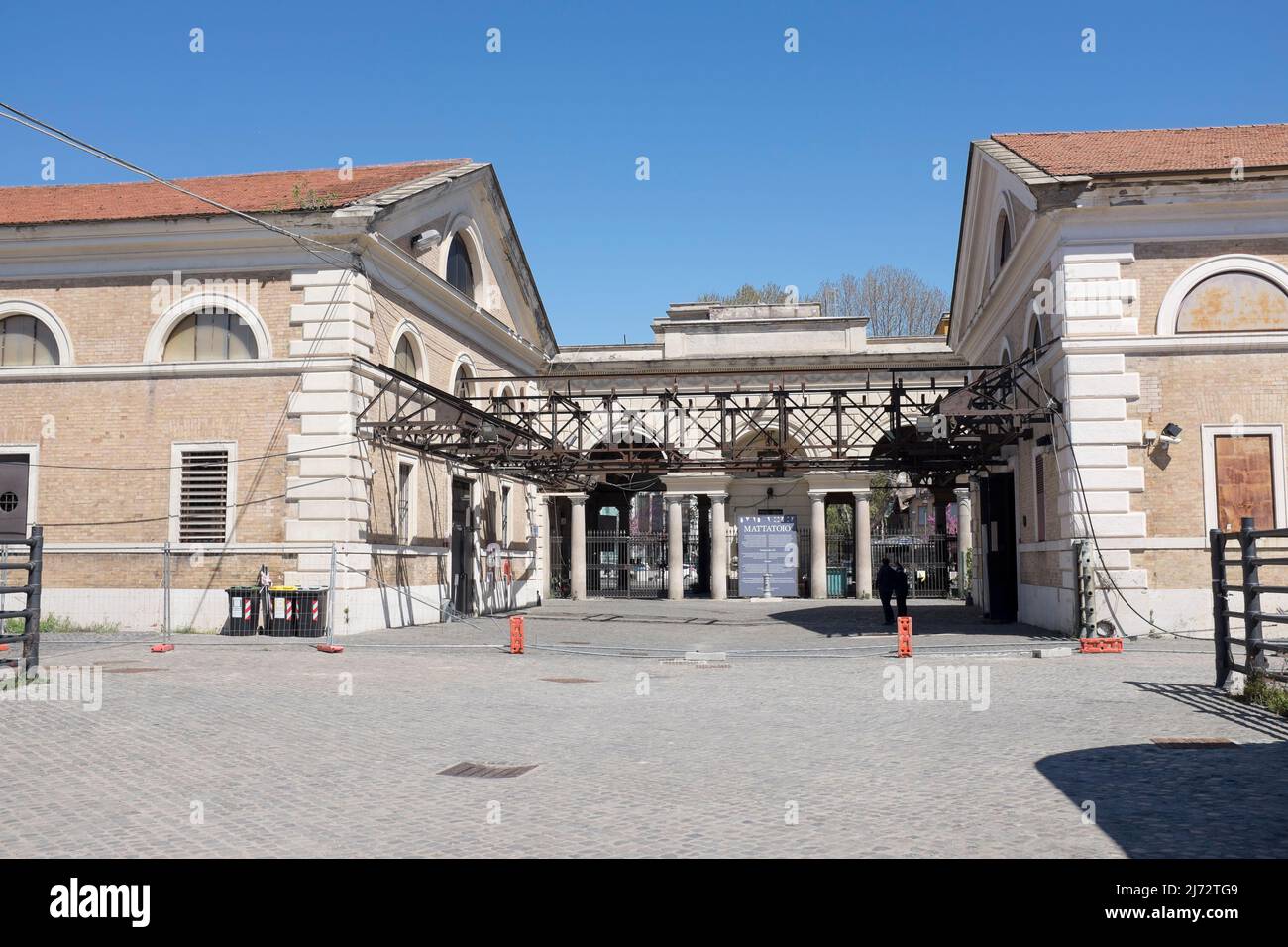 L'ex macello o Mattatoio Testaccio Rome Italy - ora uno spazio d'arte contemporanea Foto Stock