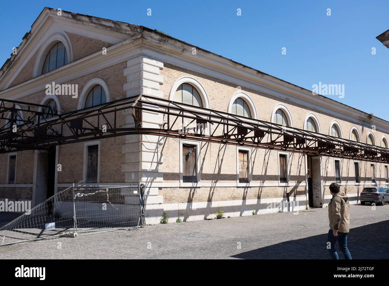 L'ex macello o Mattatoio Testaccio Rome Italy - ora uno spazio d'arte contemporanea Foto Stock