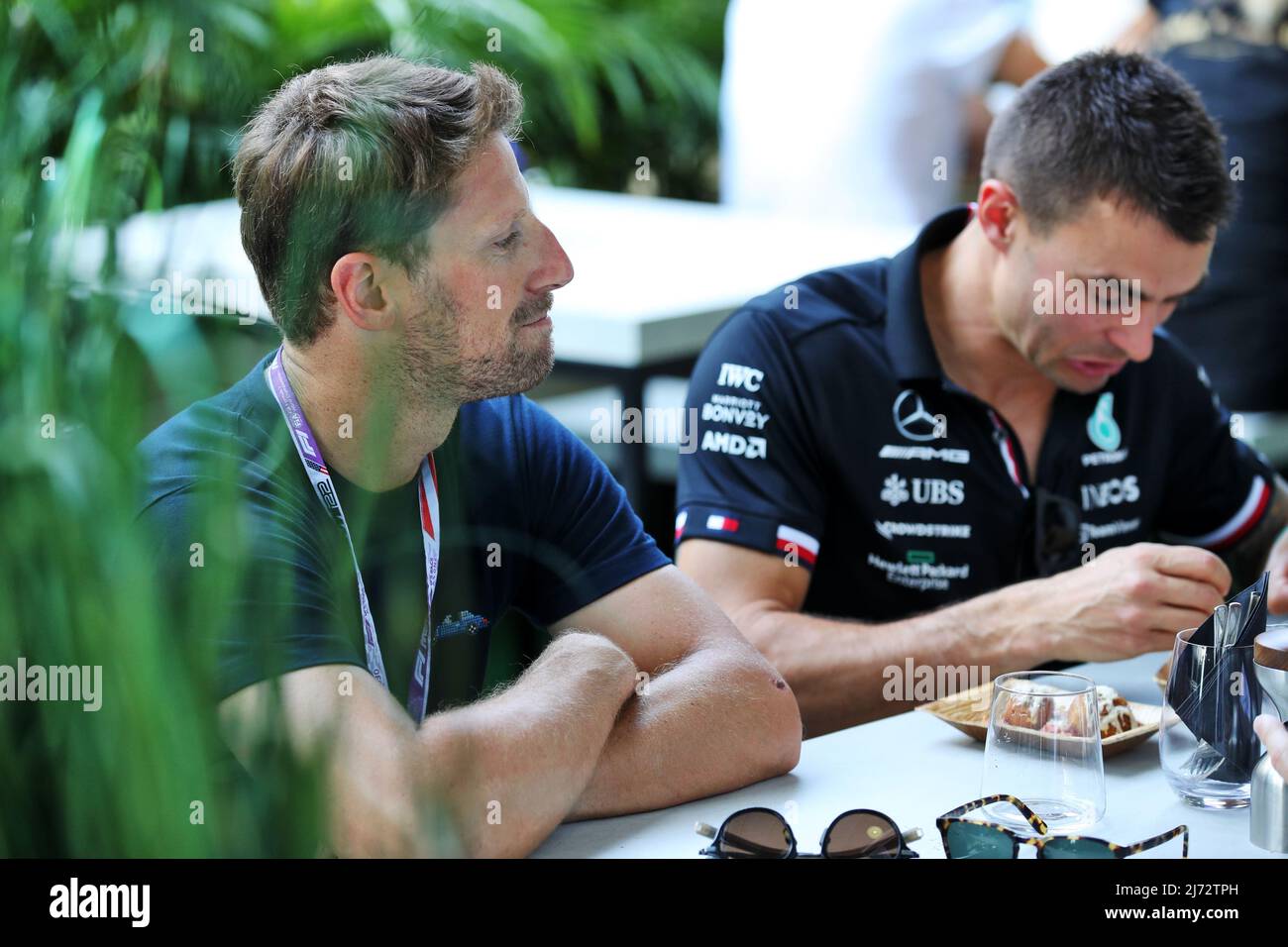Miami, Florida, Stati Uniti. 05/05/2022, Romain Grosjean (fra) Indy Car driver. Gran Premio di Miami, giovedì 5th maggio 2022. Autodromo Internazionale di Miami, Florida, Stati Uniti. Foto Stock