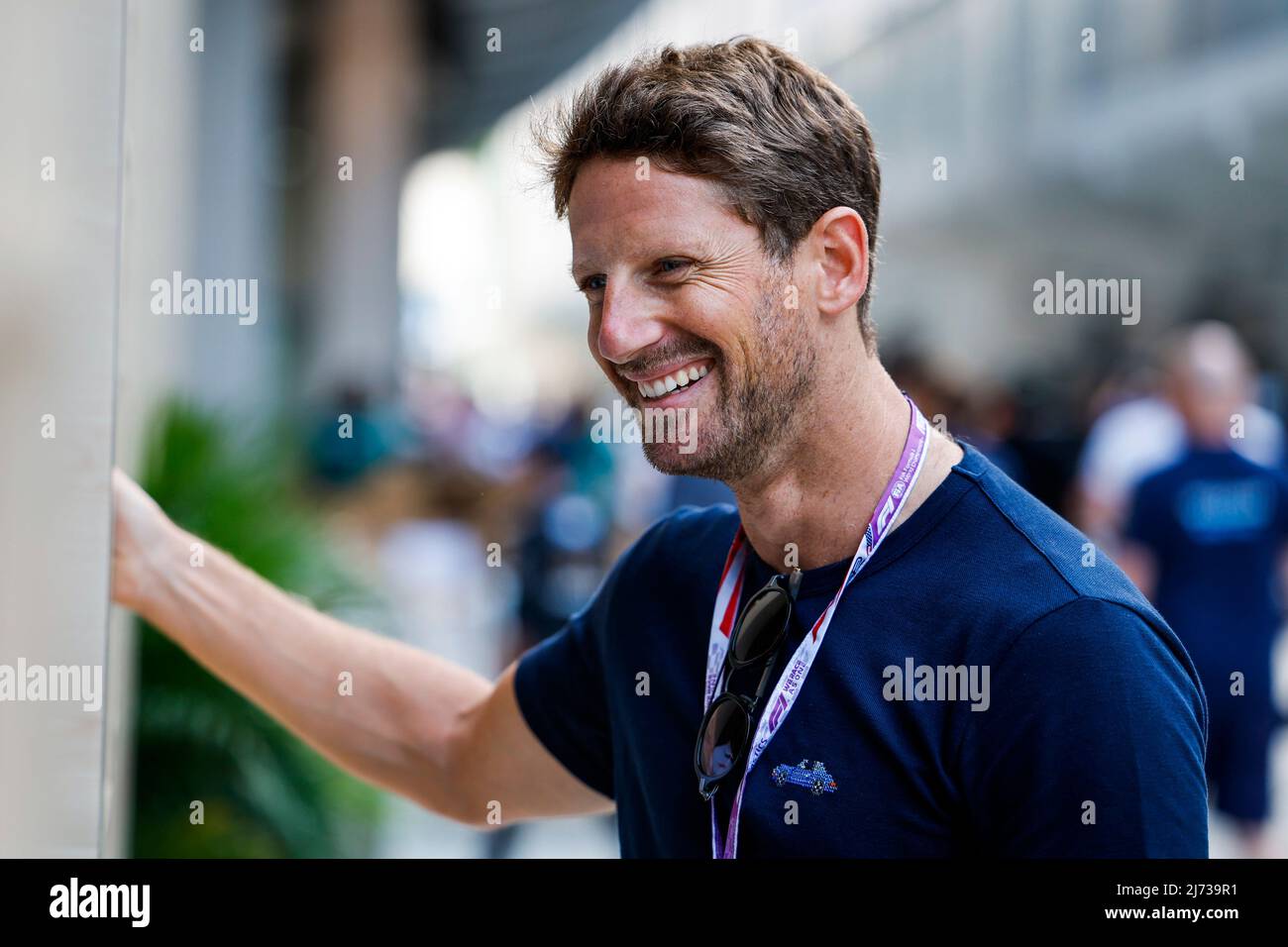 GROSJEAN Romain (fra), ex pilota F1, ritratto durante la Formula 1 Crypto.com Miami Grand Prix 2022, 5th round del FIA Formula uno World Championship 2022, sull'autodromo Internazionale di Miami, dal 6 al 8 maggio 2022 a Miami Gardens, Florida, Stati Uniti d'America - Foto Julien Delfosse / DPPI Foto Stock