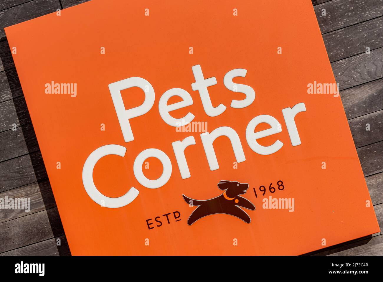 Logo della catena britannica di negozi di animali domestici angolo Foto Stock