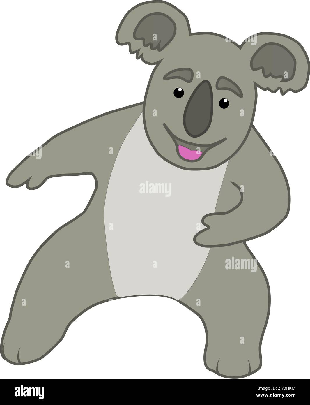 Un divertente koala in azione Foto Stock